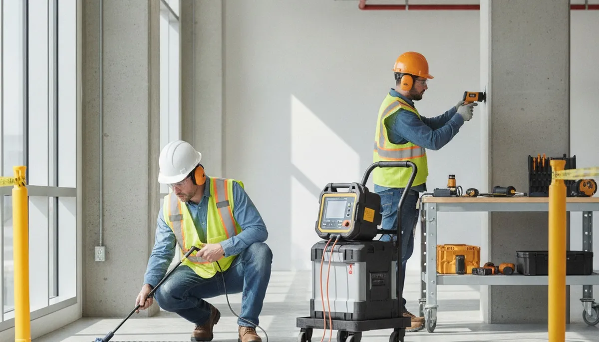 Plumber performing leak detection in Duluth, MN home to find hidden water damage